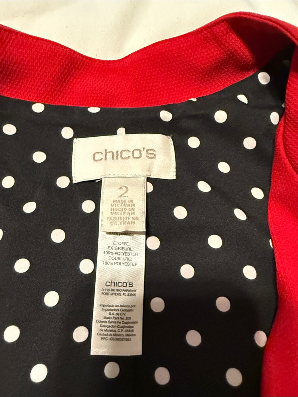 Chico's Vibrant Red Bomber Jacket with Zip - Picture 2 of 6